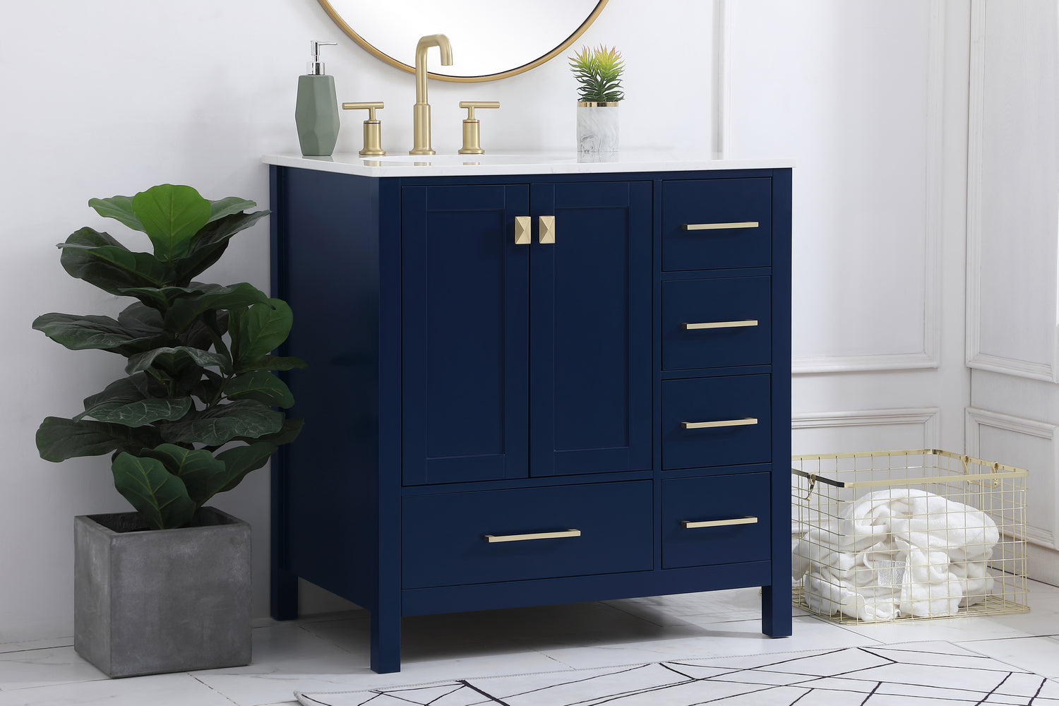 Elegant Lighting - VF18832BL - Single Bathroom Vanity - Irene - Blue