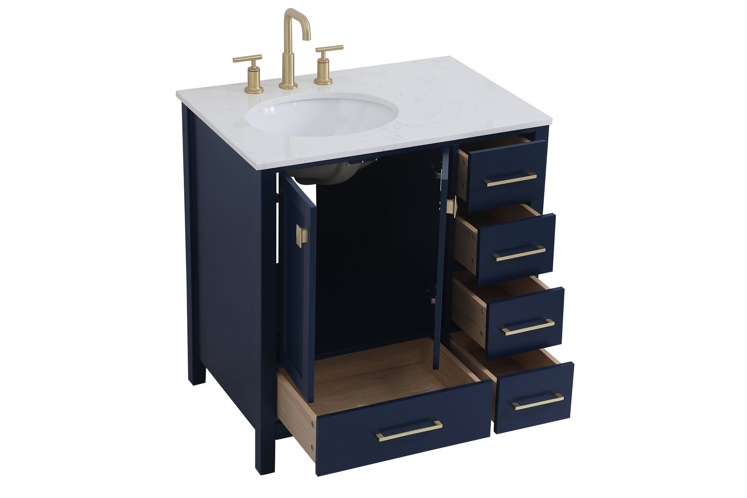 Elegant Lighting - VF18832BL - Single Bathroom Vanity - Irene - Blue