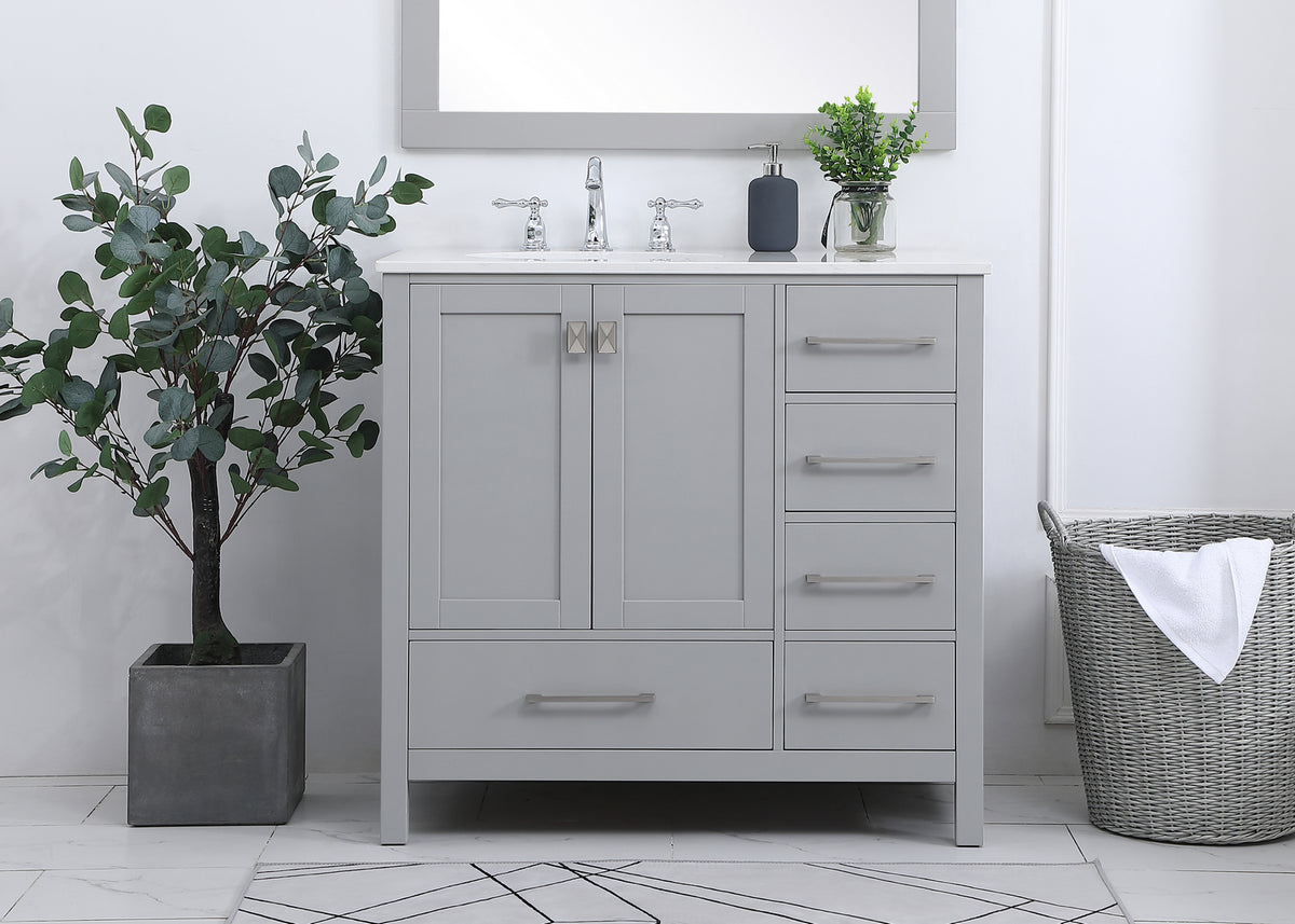 Elegant Lighting - VF18836GR - Single Bathroom Vanity - Irene - Gray