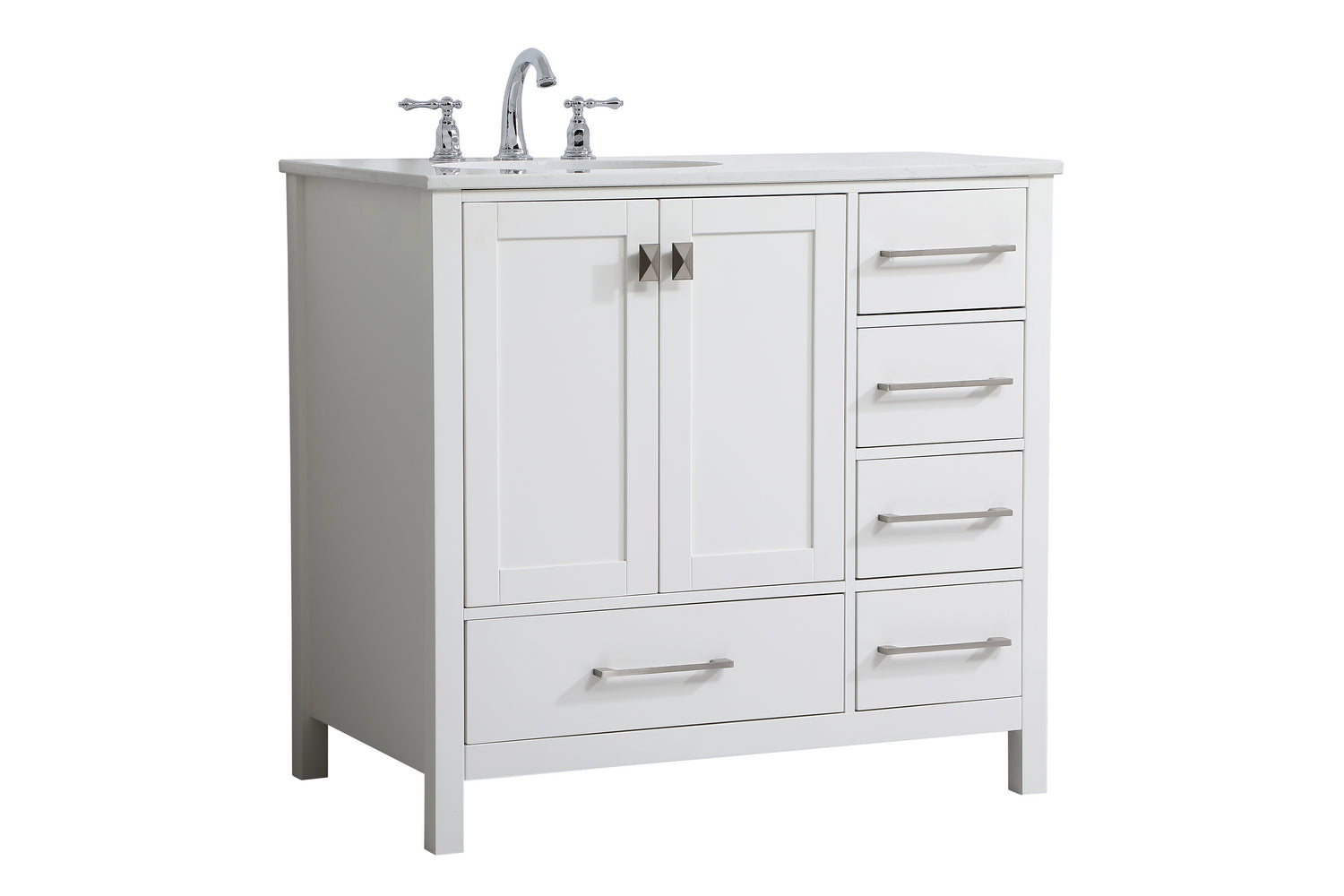 Elegant Lighting - VF18836WH - Single Bathroom Vanity - Irene - White