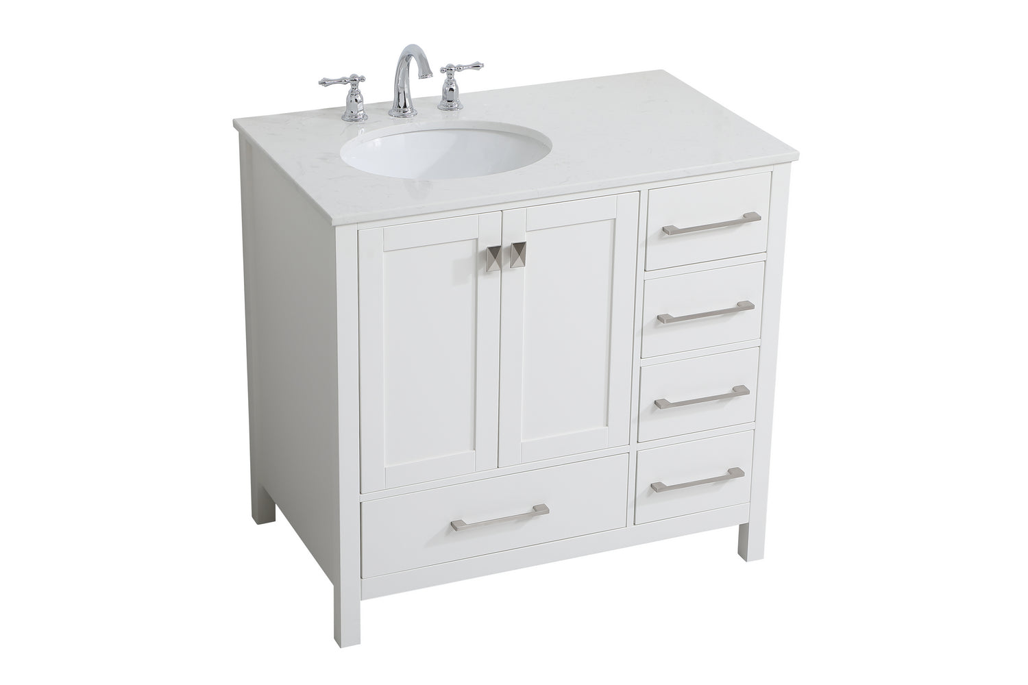 Elegant Lighting - VF18836WH - Single Bathroom Vanity - Irene - White