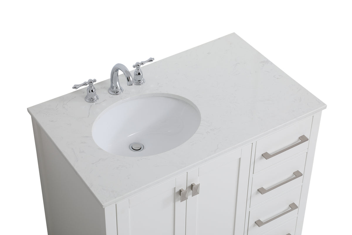 Elegant Lighting - VF18836WH - Single Bathroom Vanity - Irene - White