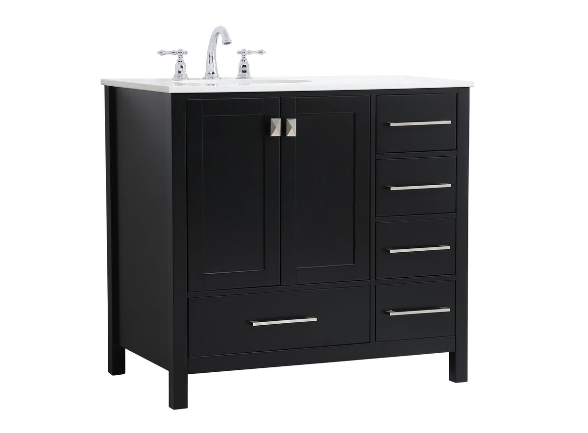 Elegant Lighting - VF18836BK - Single Bathroom Vanity - Irene - Black