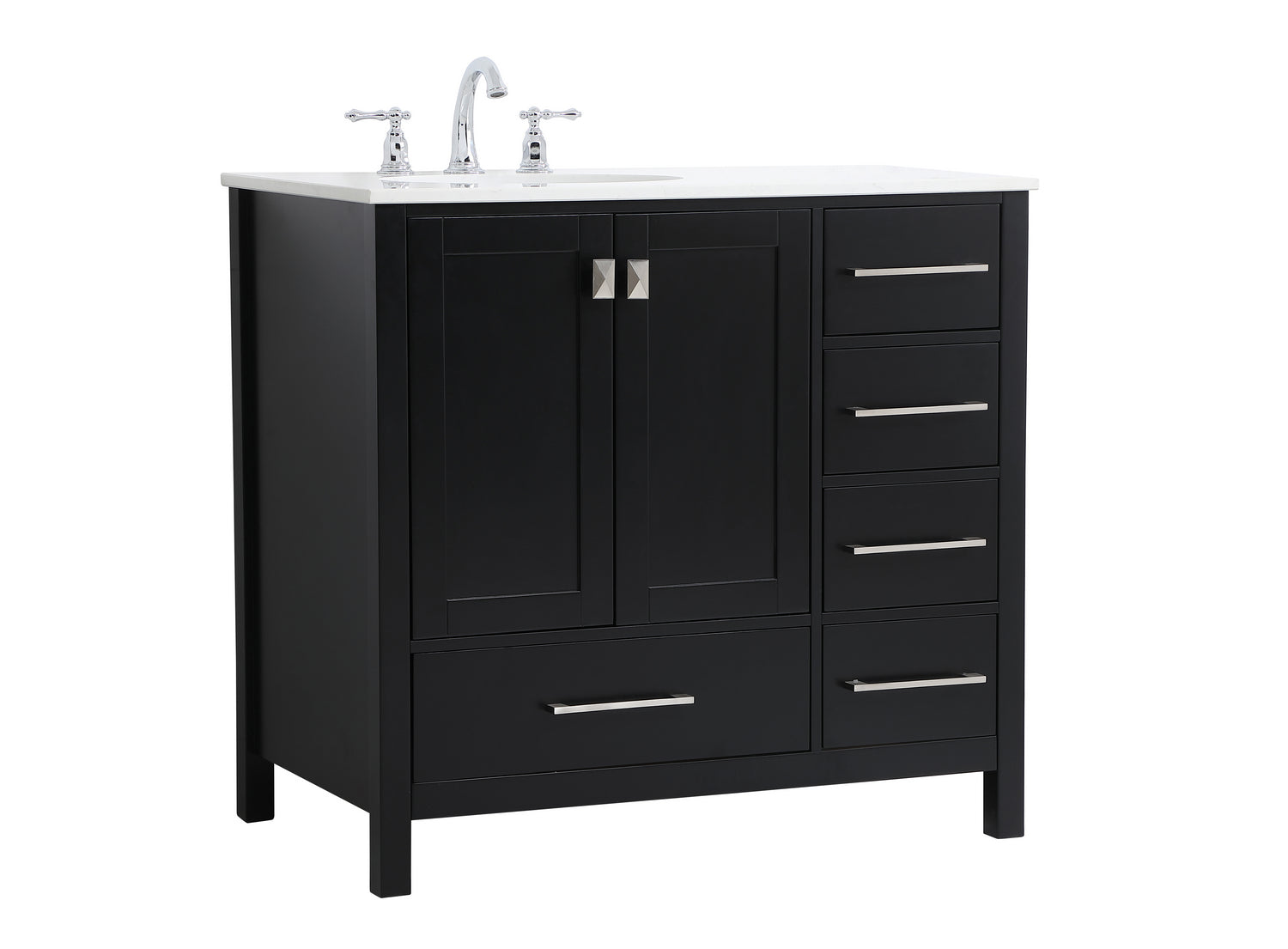 Elegant Lighting - VF18836BK - Single Bathroom Vanity - Irene - Black