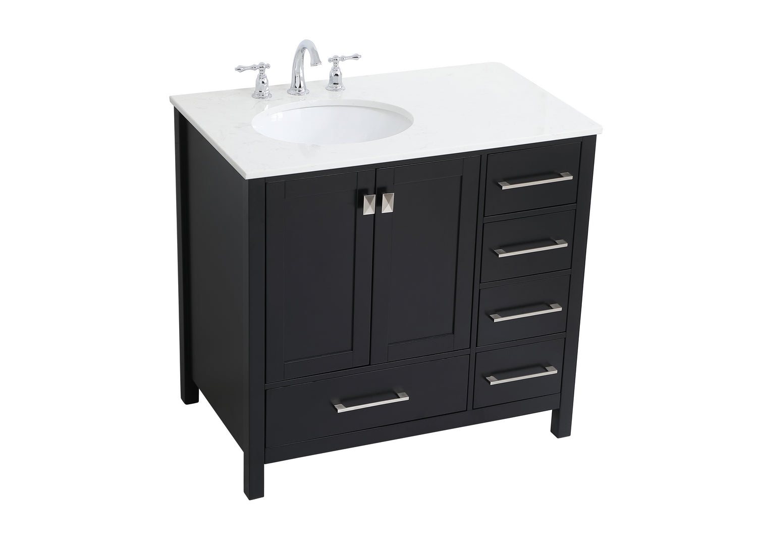 Elegant Lighting - VF18836BK - Single Bathroom Vanity - Irene - Black