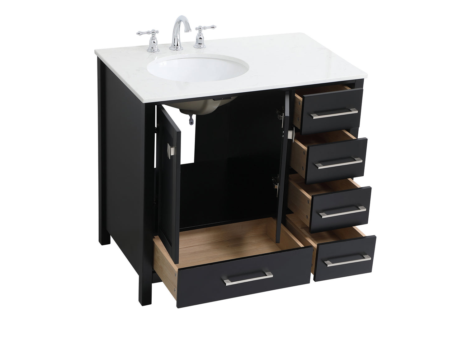 Elegant Lighting - VF18836BK - Single Bathroom Vanity - Irene - Black