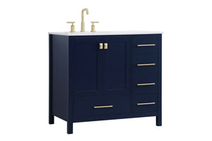 Elegant Lighting - VF18836BL - Single Bathroom Vanity - Irene - Blue