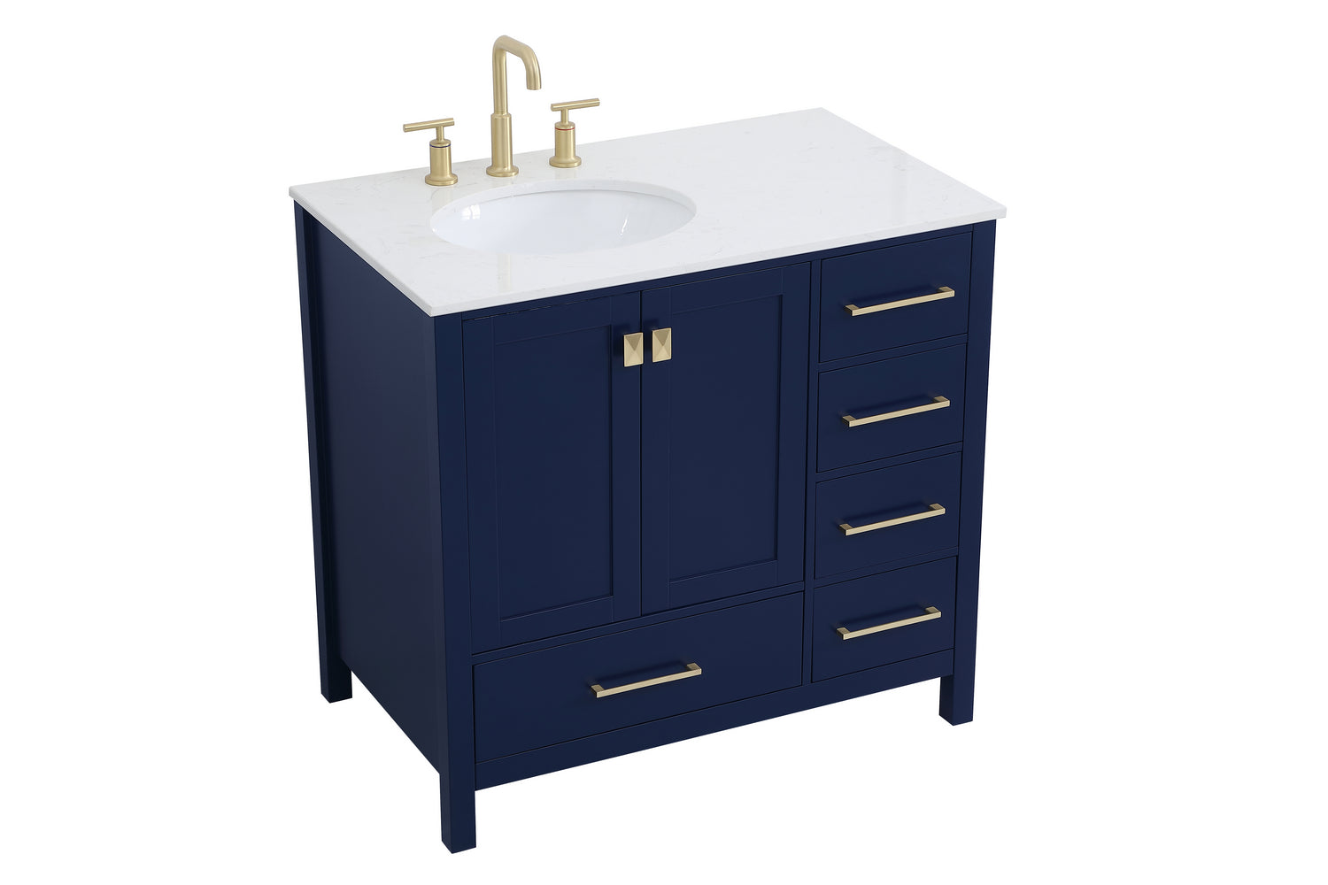 Elegant Lighting - VF18836BL - Single Bathroom Vanity - Irene - Blue