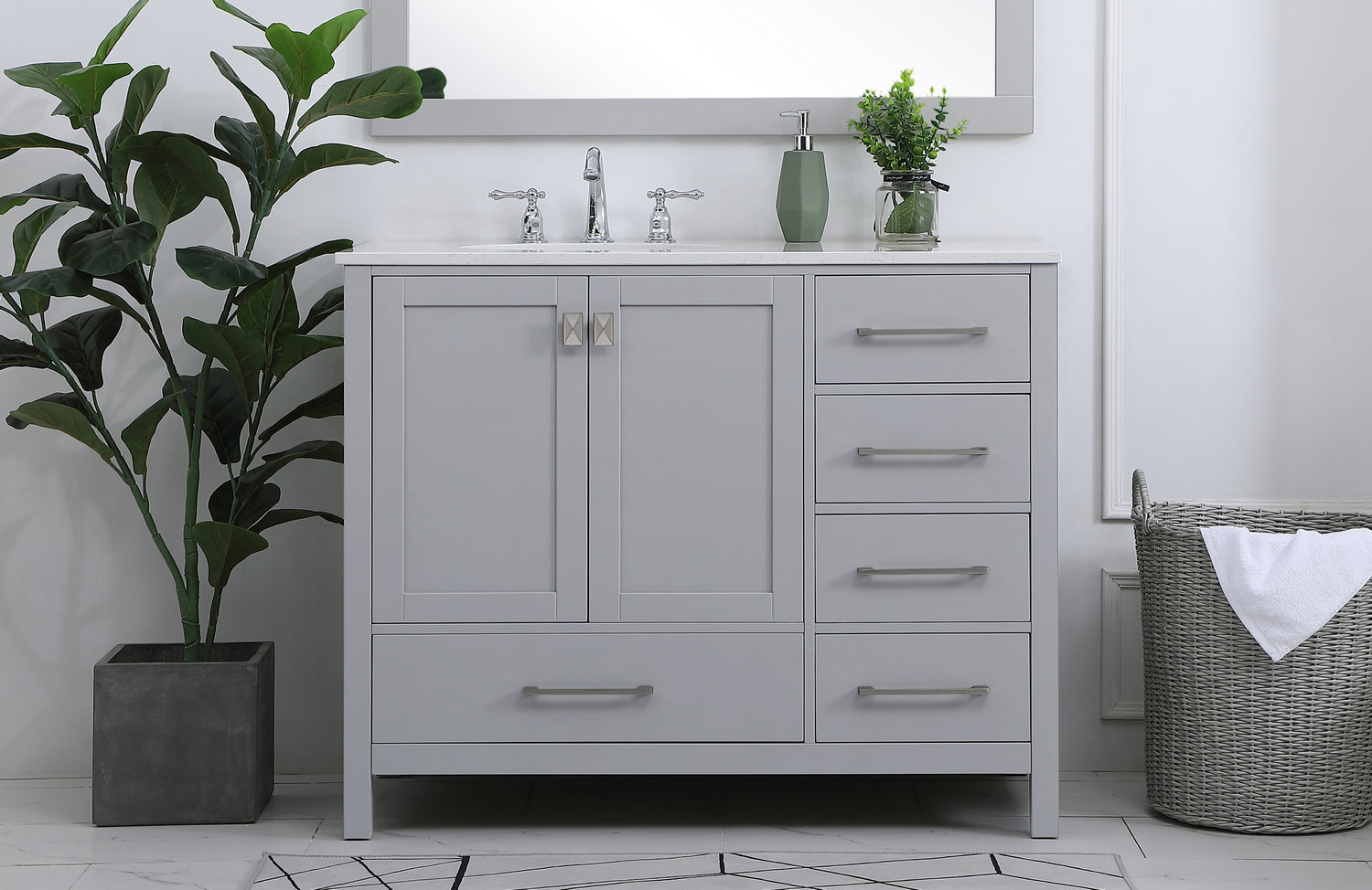 Elegant Lighting - VF18842GR - Single Bathroom Vanity - Irene - Gray