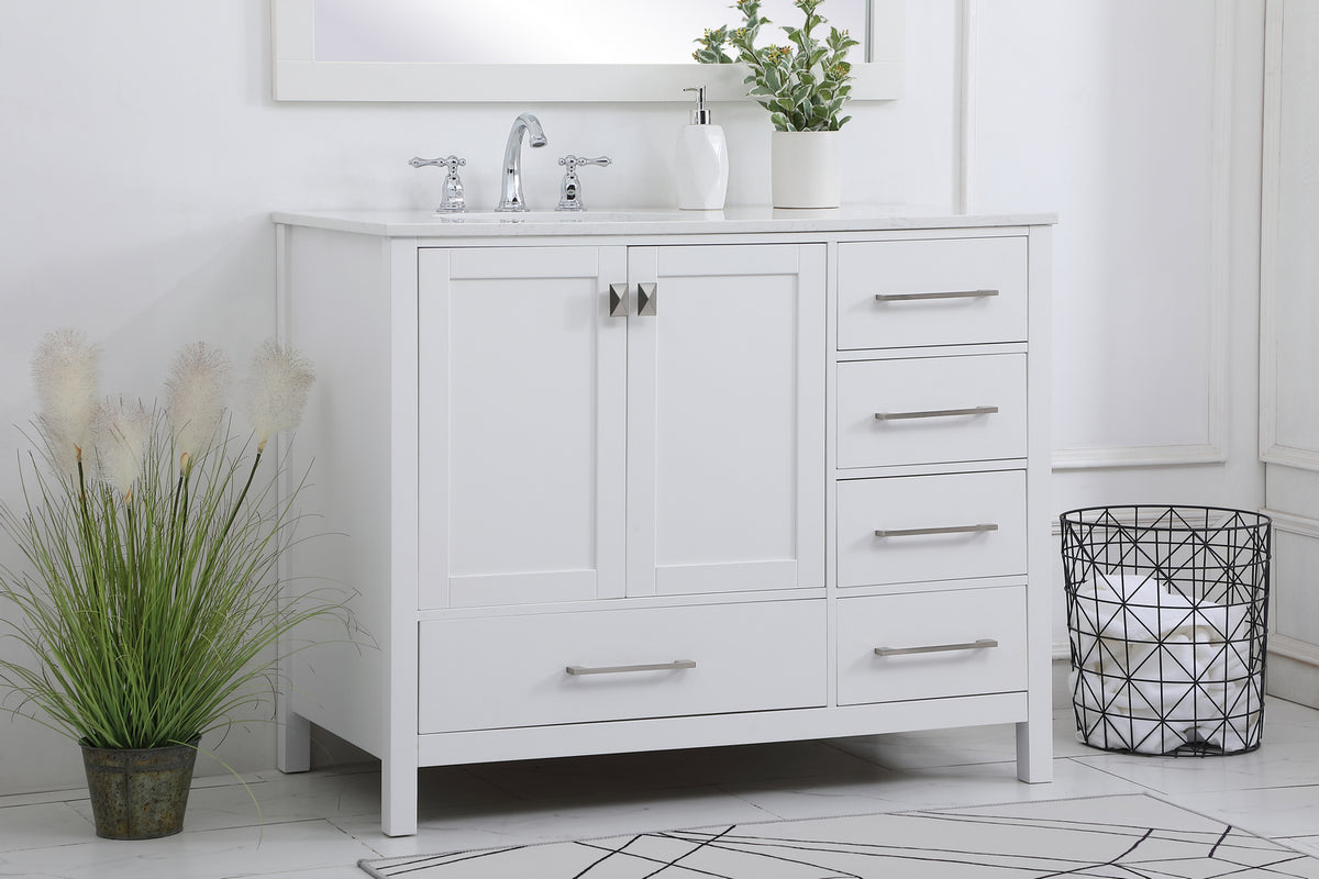 Elegant Lighting - VF18842WH - Single Bathroom Vanity - Irene - White