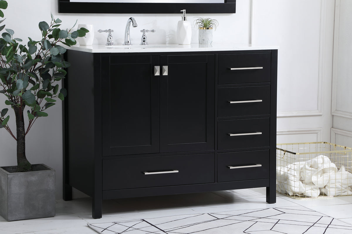 Elegant Lighting - VF18842BK - Single Bathroom Vanity - Irene - Black