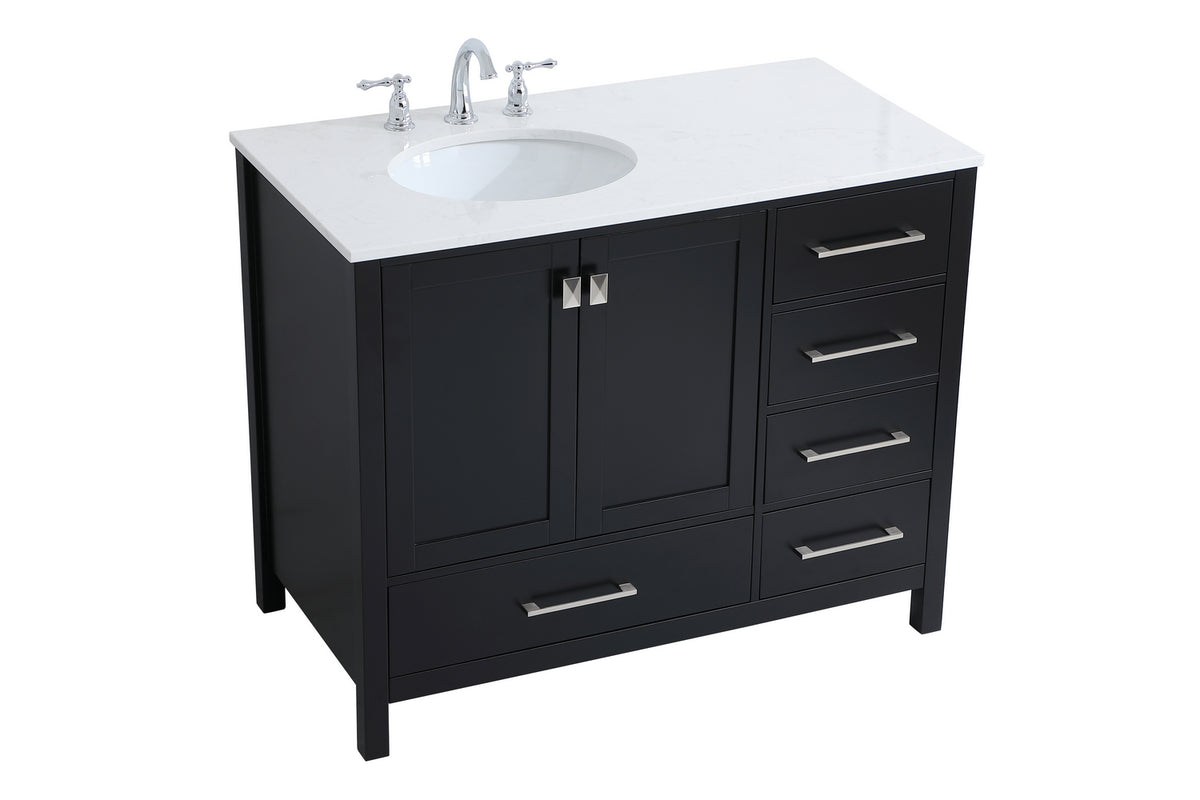 Elegant Lighting - VF18842BK - Single Bathroom Vanity - Irene - Black