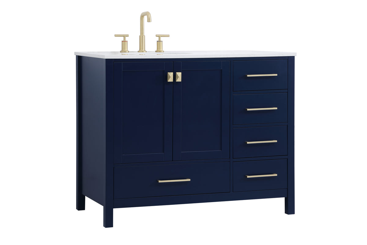 Elegant Lighting - VF18842BL - Single Bathroom Vanity - Irene - Blue