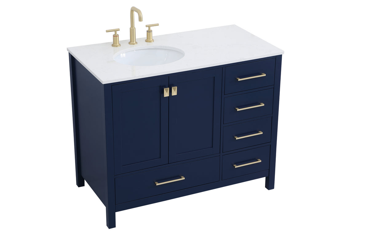 Elegant Lighting - VF18842BL - Single Bathroom Vanity - Irene - Blue