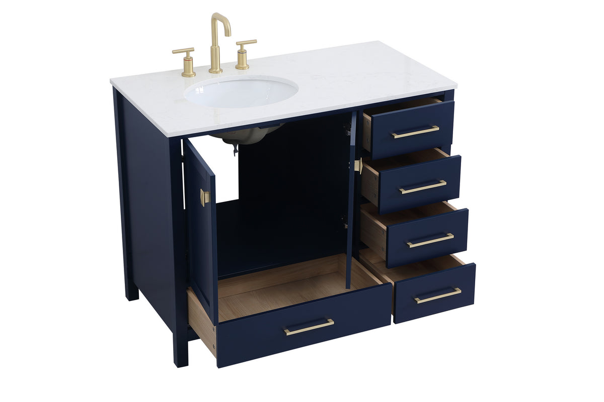 Elegant Lighting - VF18842BL - Single Bathroom Vanity - Irene - Blue