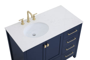 Elegant Lighting - VF18842BL - Single Bathroom Vanity - Irene - Blue