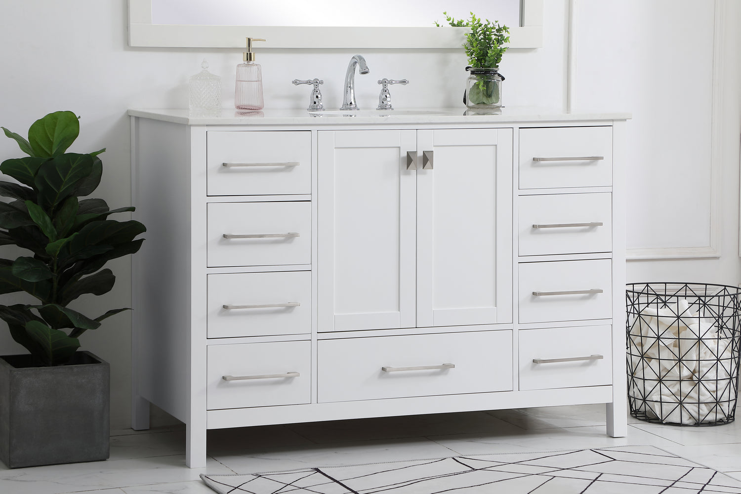 Elegant Lighting - VF18848WH - Single Bathroom Vanity - Irene - White