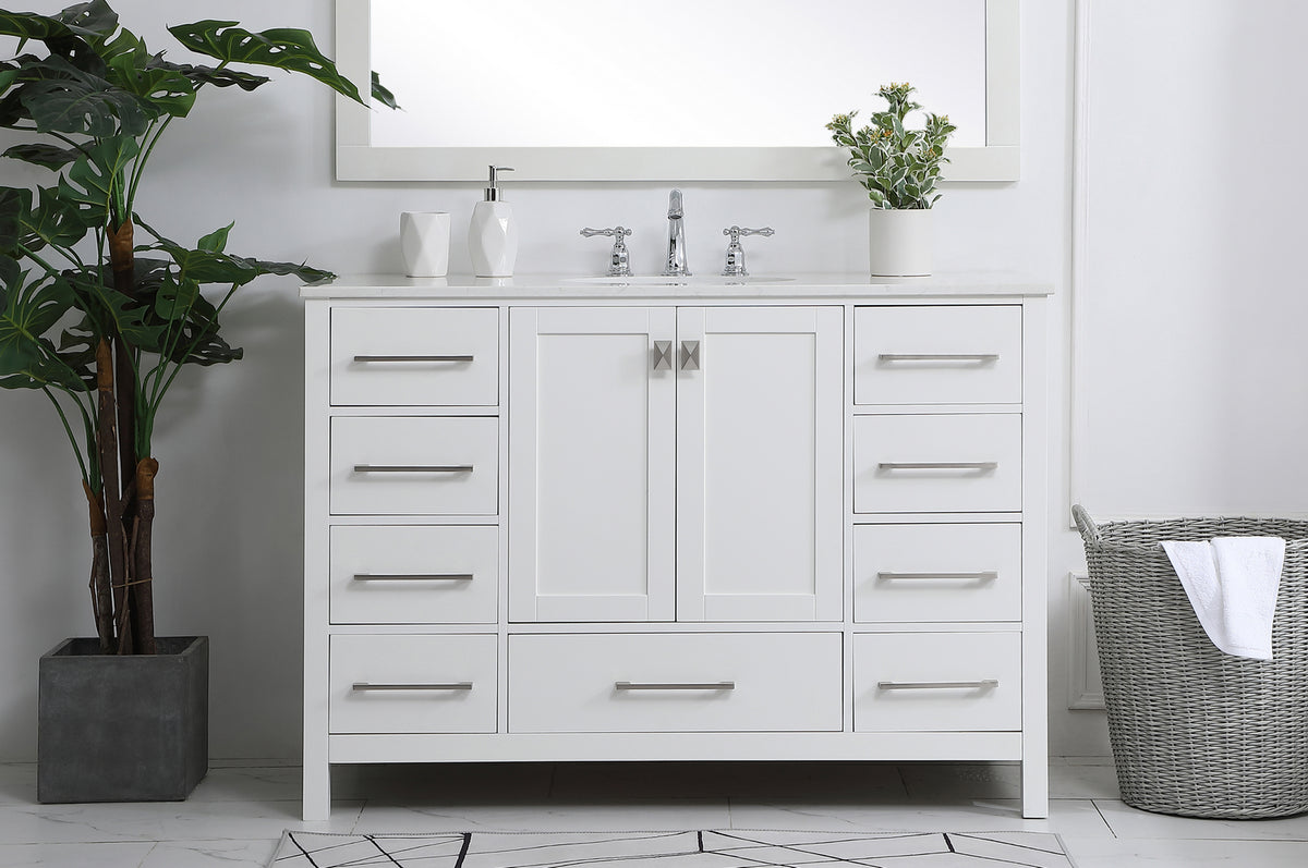 Elegant Lighting - VF18848WH - Single Bathroom Vanity - Irene - White