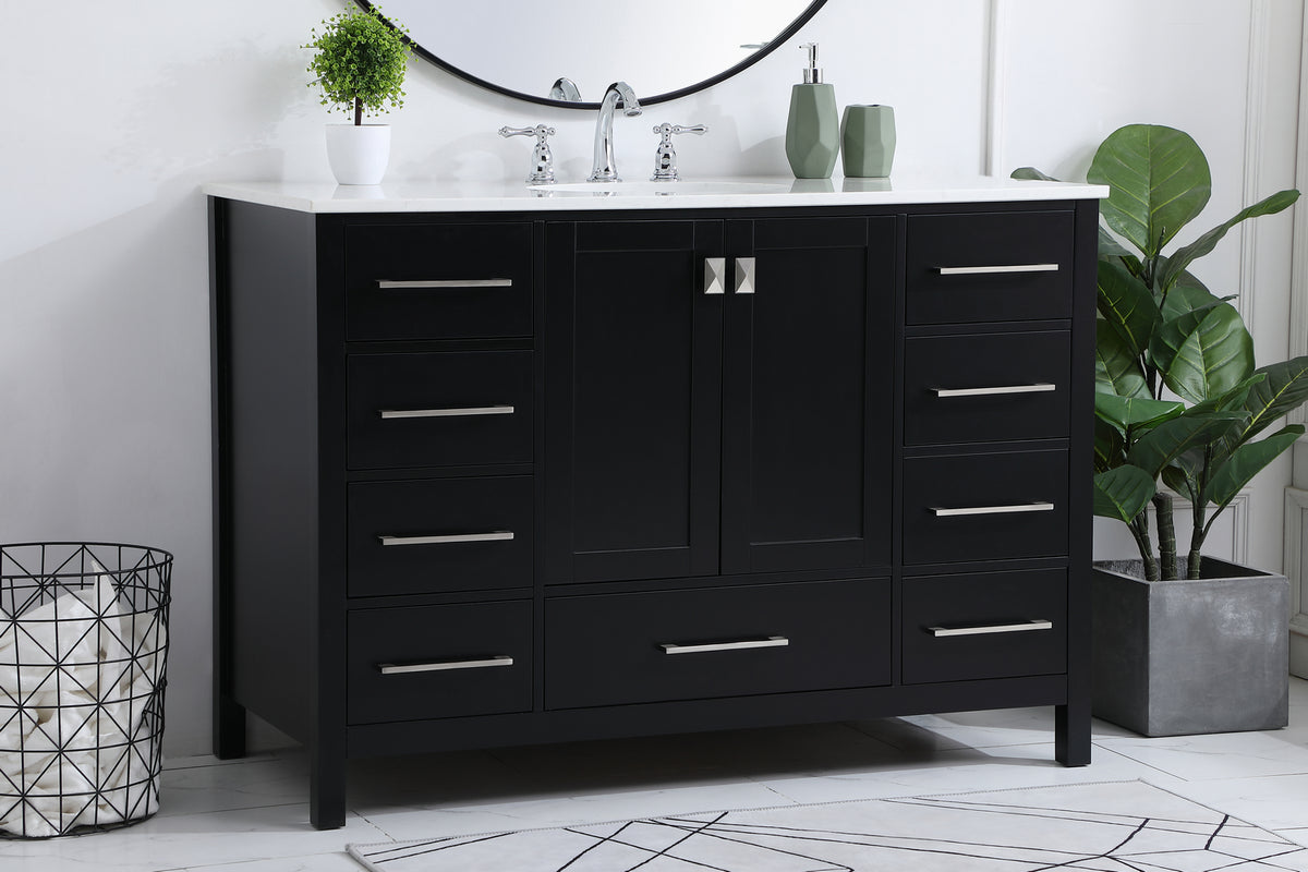 Elegant Lighting - VF18848BK - Single Bathroom Vanity - Irene - Black