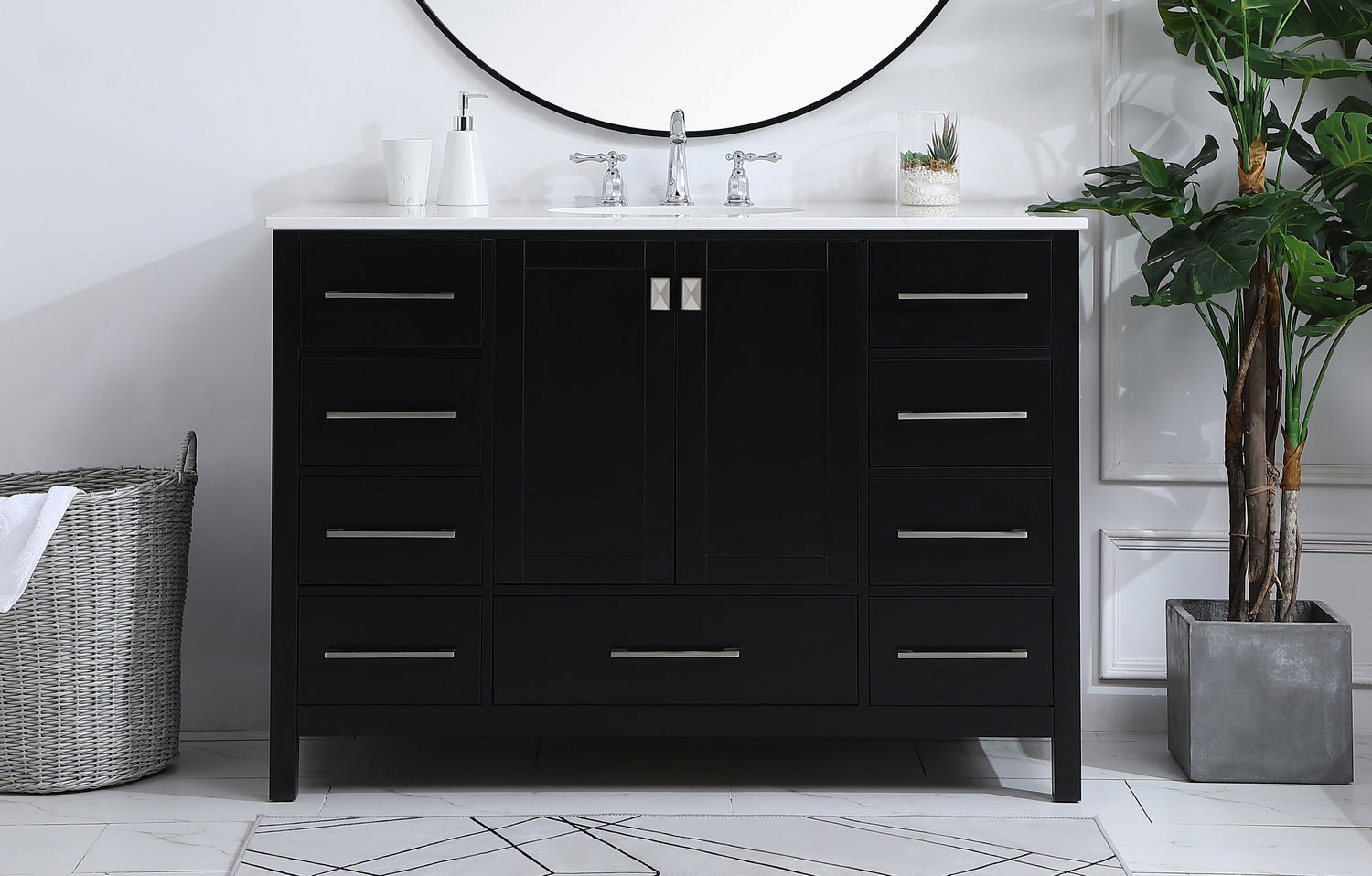 Elegant Lighting - VF18848BK - Single Bathroom Vanity - Irene - Black