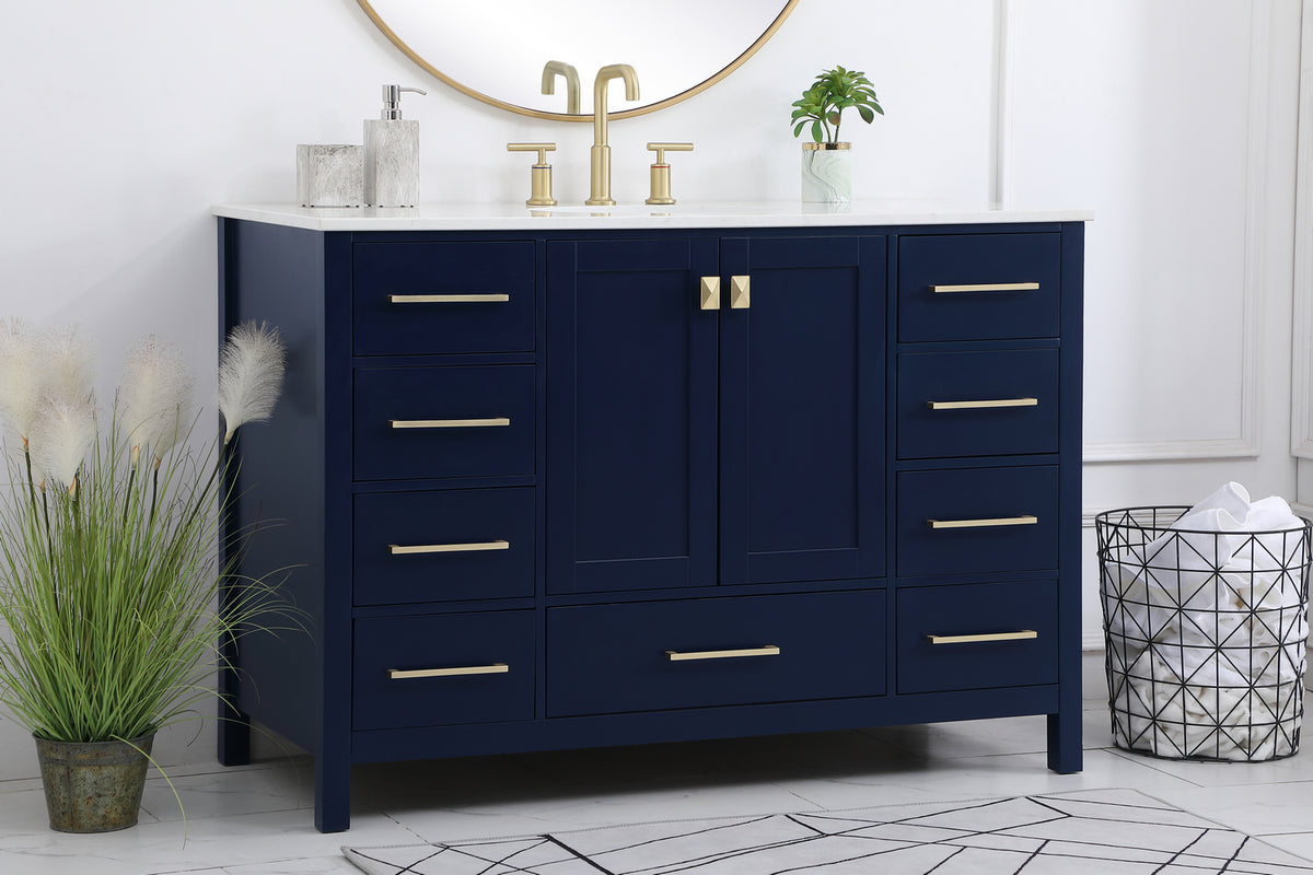 Elegant Lighting - VF18848BL - Single Bathroom Vanity - Irene - Blue