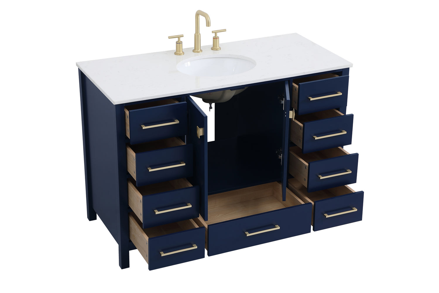 Elegant Lighting - VF18848BL - Single Bathroom Vanity - Irene - Blue