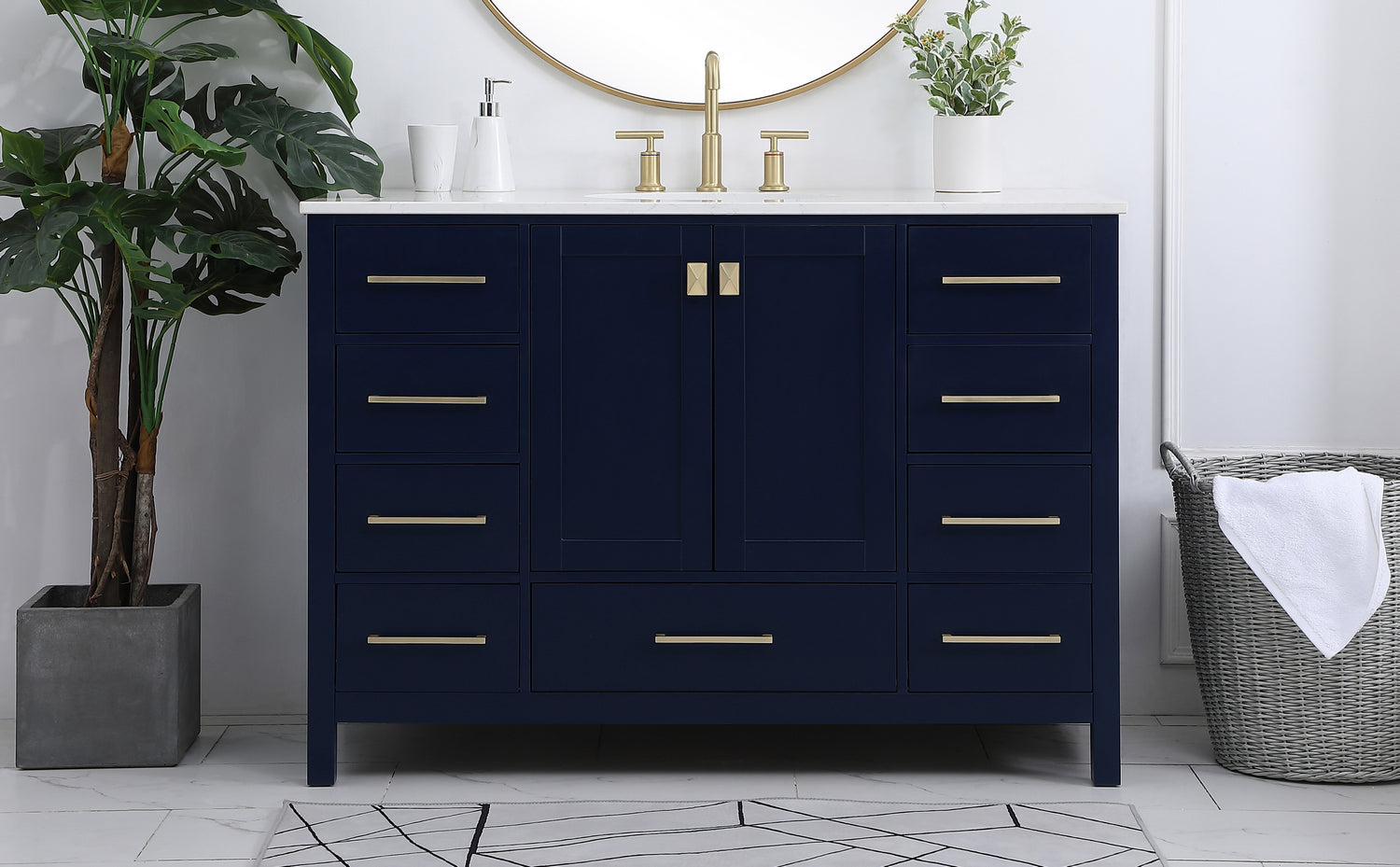 Elegant Lighting - VF18848BL - Single Bathroom Vanity - Irene - Blue