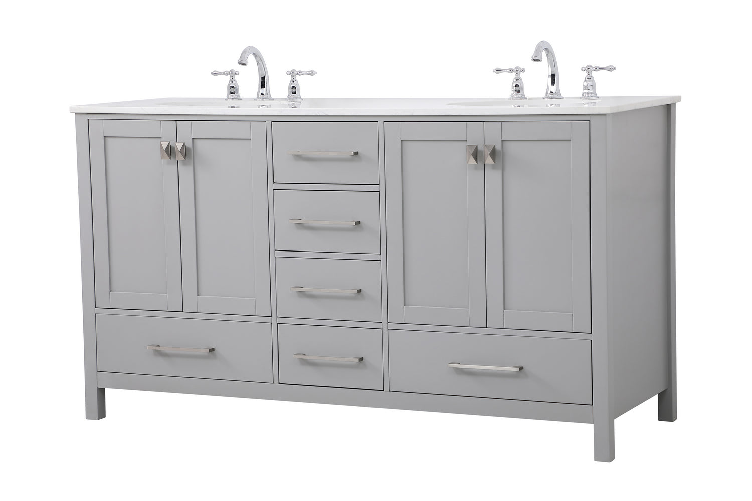 Elegant Lighting - VF18860DGR - Double Bathroom Vanity - Irene - Gray