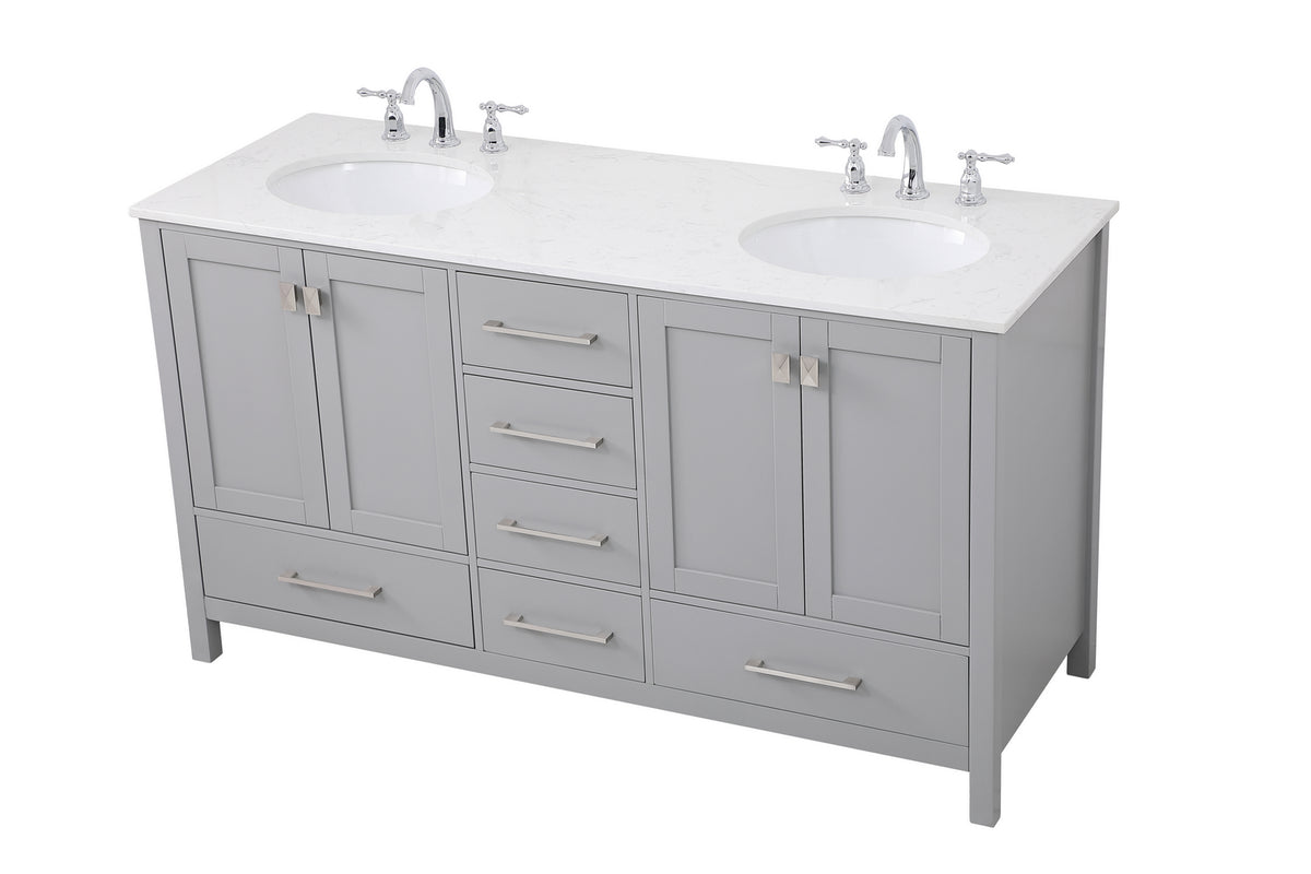 Elegant Lighting - VF18860DGR - Double Bathroom Vanity - Irene - Gray