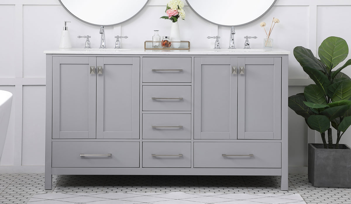 Elegant Lighting - VF18860DGR - Double Bathroom Vanity - Irene - Gray