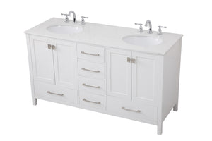 Elegant Lighting - VF18860DWH - Double Bathroom Vanity - Irene - White