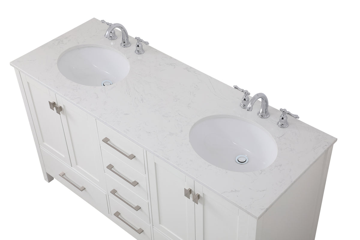 Elegant Lighting - VF18860DWH - Double Bathroom Vanity - Irene - White