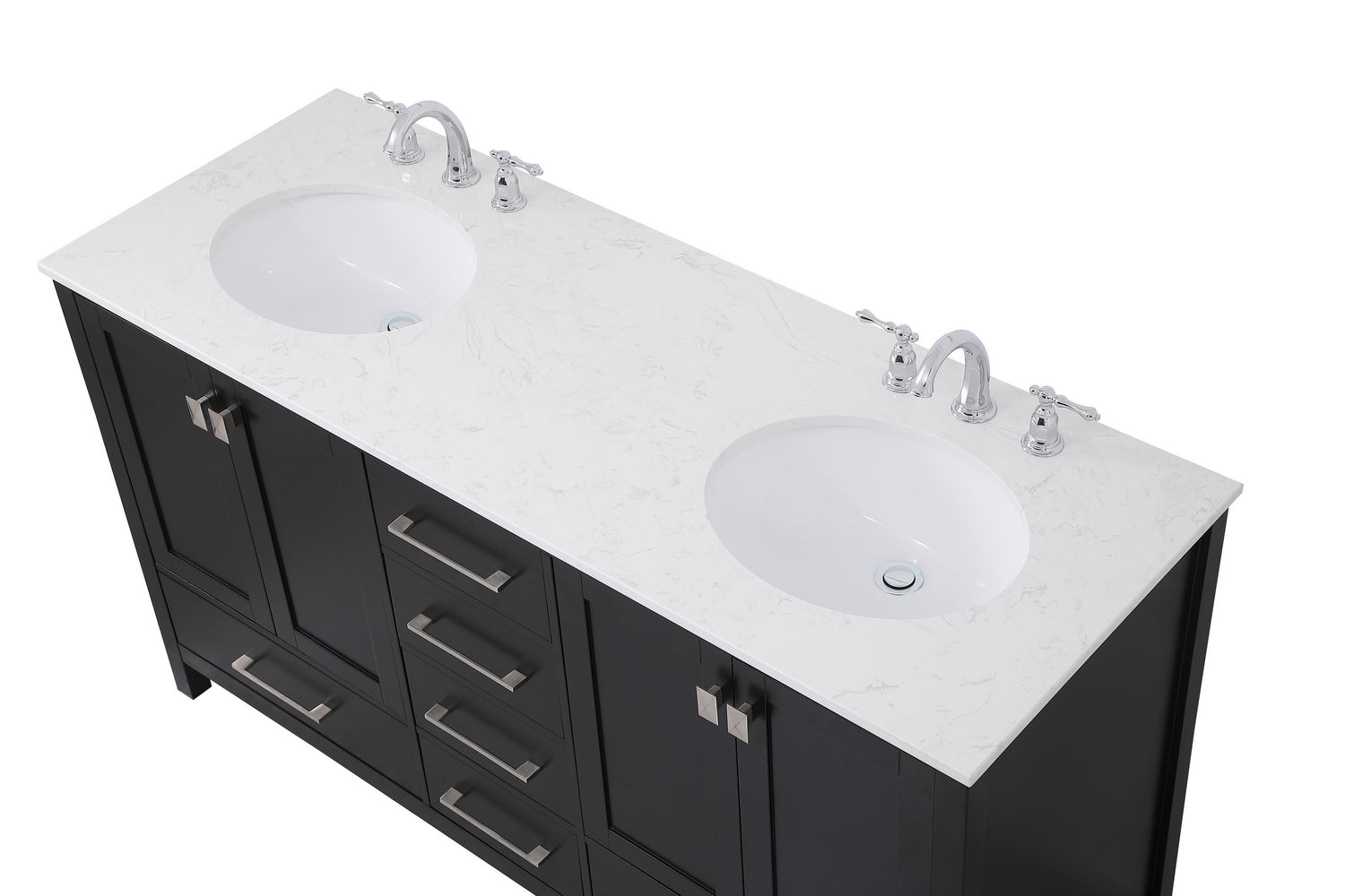 Elegant Lighting - VF18860DBK - Double Bathroom Vanity - Irene - Black