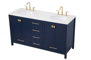 Elegant Lighting - VF18860DBL - Double Bathroom Vanity - Irene - Blue