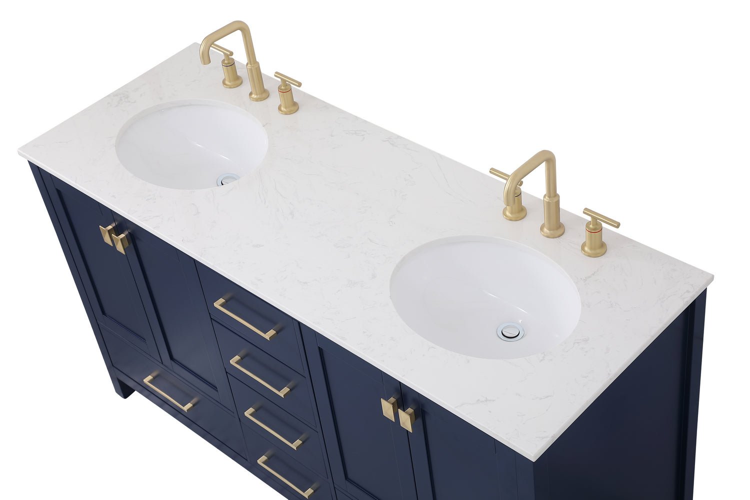 Elegant Lighting - VF18860DBL - Double Bathroom Vanity - Irene - Blue