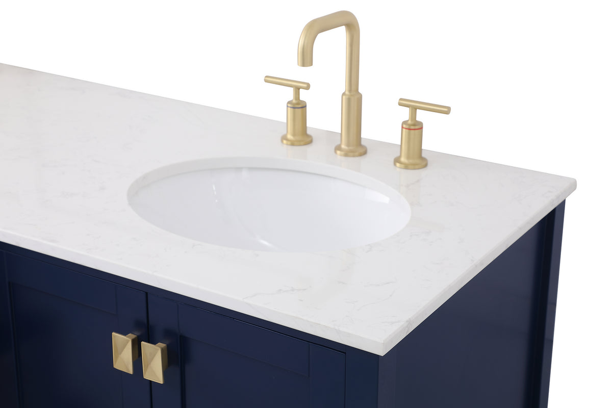 Elegant Lighting - VF18860DBL - Double Bathroom Vanity - Irene - Blue