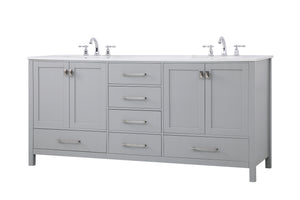 Elegant Lighting - VF18872DGR - Double Bathroom Vanity - Irene - Gray