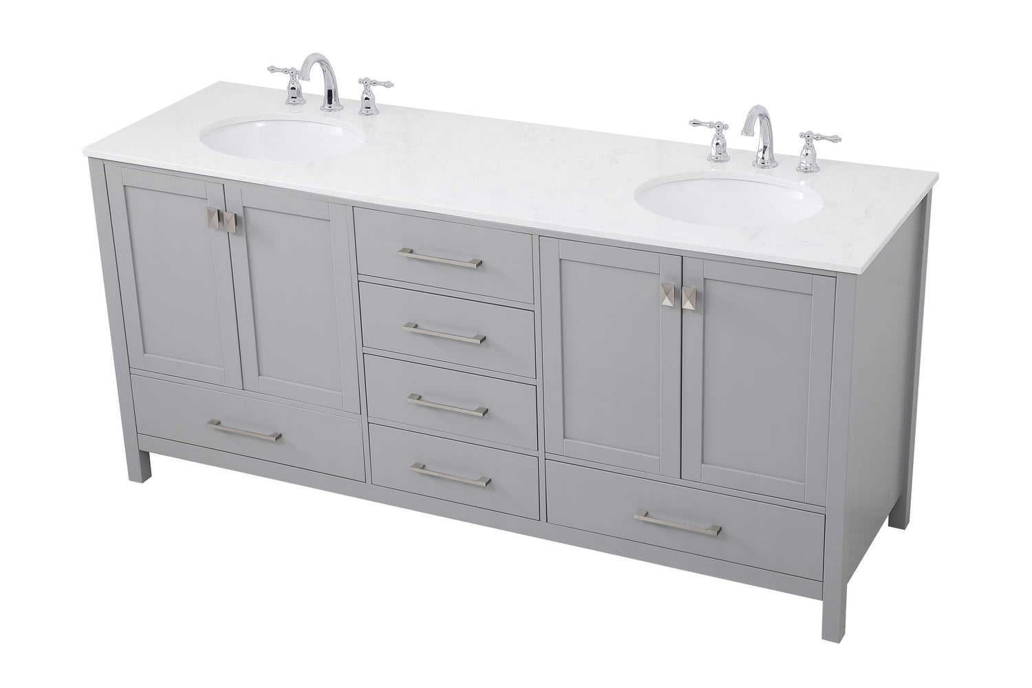 Elegant Lighting - VF18872DGR - Double Bathroom Vanity - Irene - Gray