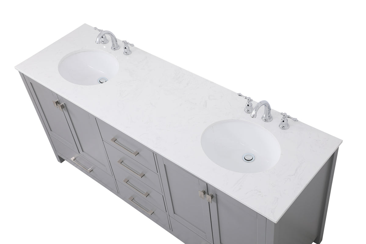 Elegant Lighting - VF18872DGR - Double Bathroom Vanity - Irene - Gray