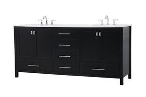 Elegant Lighting - VF18872DBK - Double Bathroom Vanity - Irene - Black