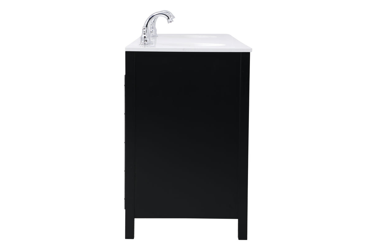 Elegant Lighting - VF18872DBK - Double Bathroom Vanity - Irene - Black