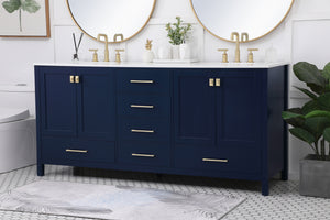 Elegant Lighting - VF18872DBL - Double Bathroom Vanity - Irene - Blue