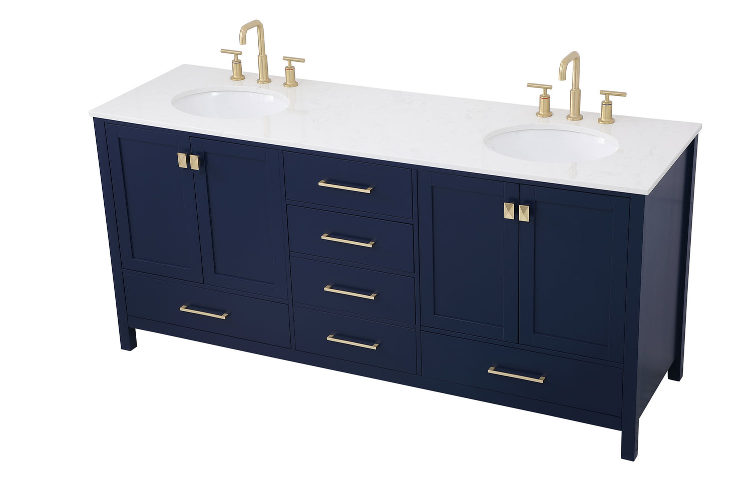 Elegant Lighting - VF18872DBL - Double Bathroom Vanity - Irene - Blue