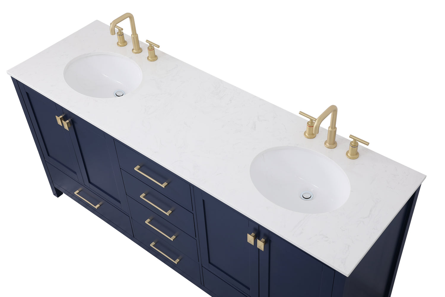 Elegant Lighting - VF18872DBL - Double Bathroom Vanity - Irene - Blue