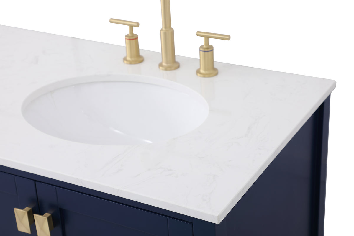 Elegant Lighting - VF18872DBL - Double Bathroom Vanity - Irene - Blue