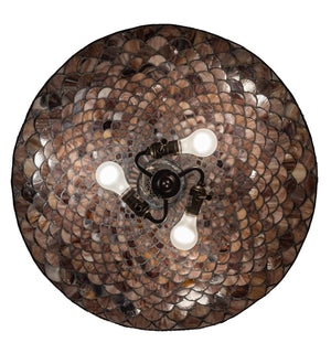 Meyda Tiffany - 231153 - Three Light Pendant - Tiffany Fishscale - Mahogany Bronze