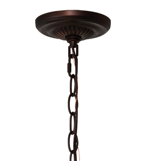 Meyda Tiffany - 231154 - Three Light Pendant - Rose Vine - Mahogany Bronze