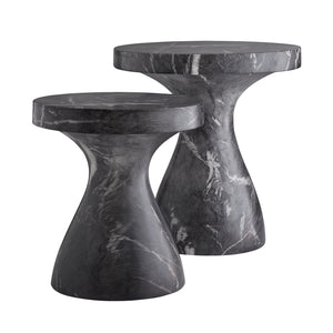 Arteriors - 5584 - Accent Table - Serafina - Black Faux Marble