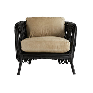 Arteriors - 5590 - Lounge Chair - Strata - Black