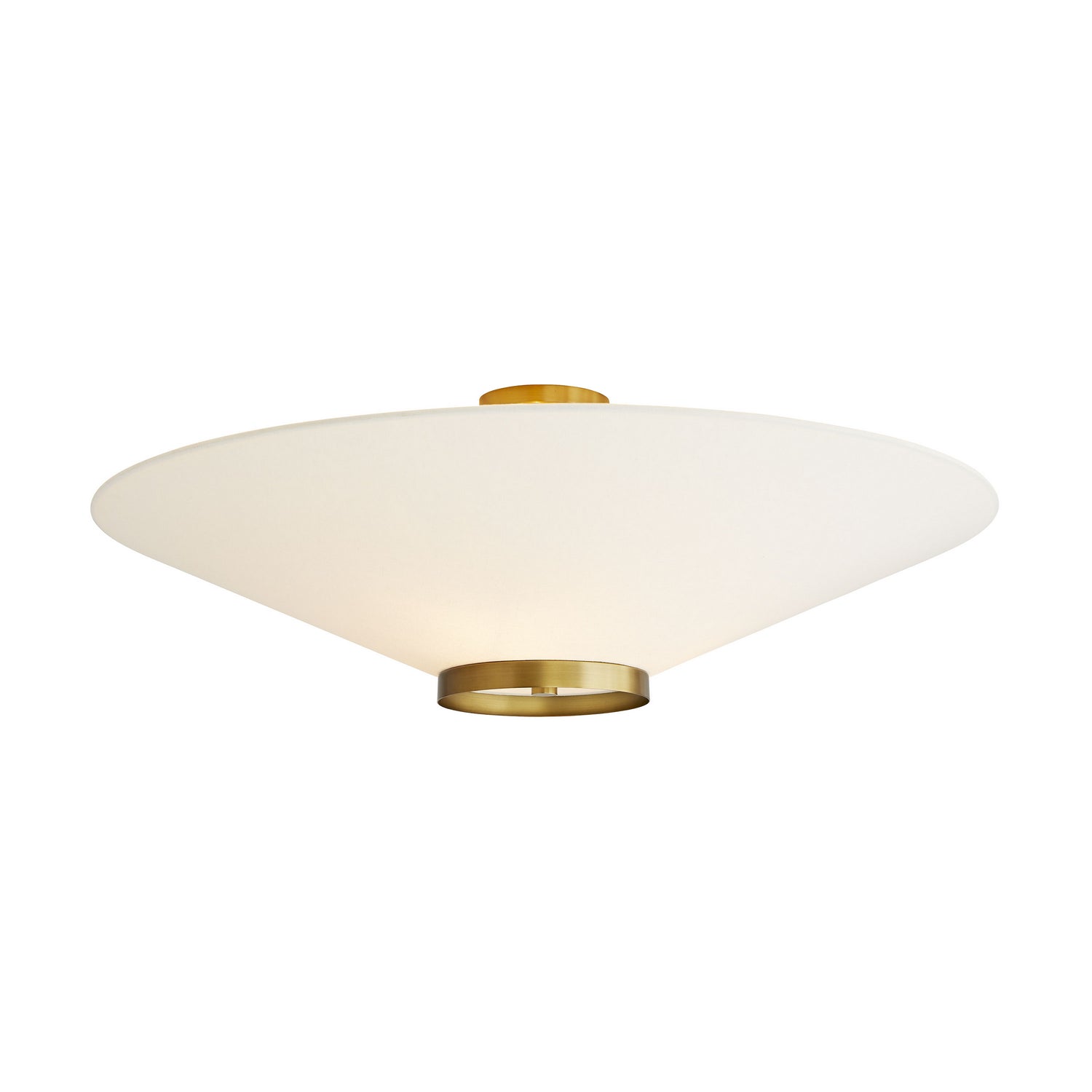 Arteriors - 49381 - Three Light Flush Mount - Decker - Antique Brass